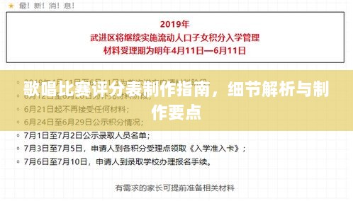 歌唱比赛评分表制作指南，细节解析与制作要点